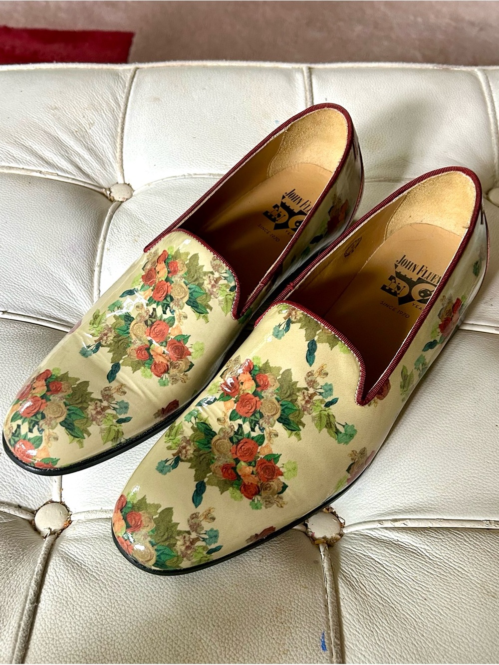 John Fluevog Floral Loafers Tobias (style name) sz 9 men’s 10.5 women’s